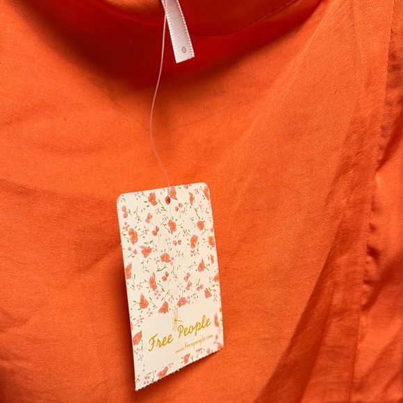 Free People Vibrant Orange Assymetrical Skirt - Picture 4 of 12